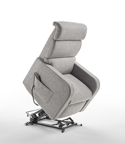 fauteuil relaxation lift tissu gris moderne qualite 3