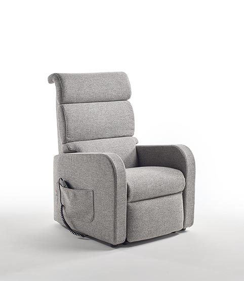 fauteuil relaxation lift tissu gris moderne qualite