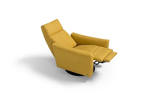 fauteuil relaxation lift cuir jaune design qualite