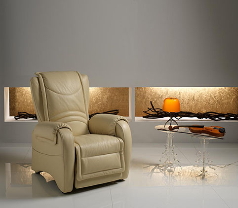 fauteuil relax design cuir creme design qualite
