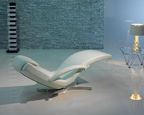 fauteuil relaxation design cuir blanc design 2