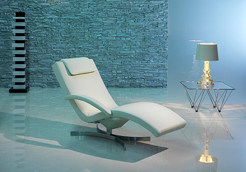 fauteuil relaxation design cuir blanc design