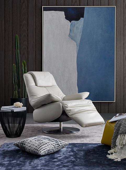 fauteuil cuir buffle relax blanc ouvert 2