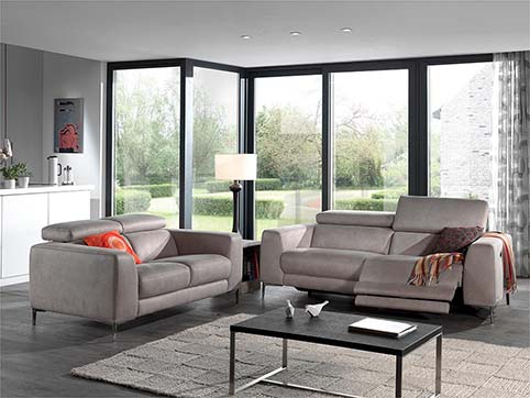 canape gris clair microfibre