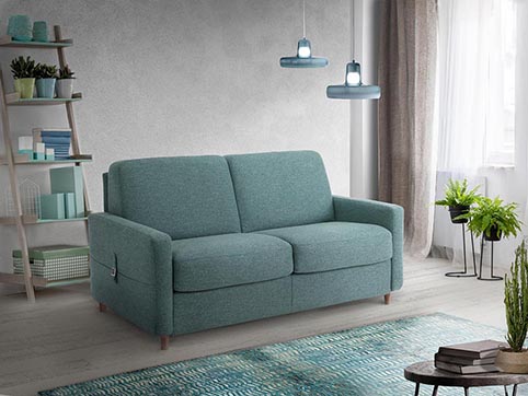 Canape convertible lit tissu gris taupe design qualite