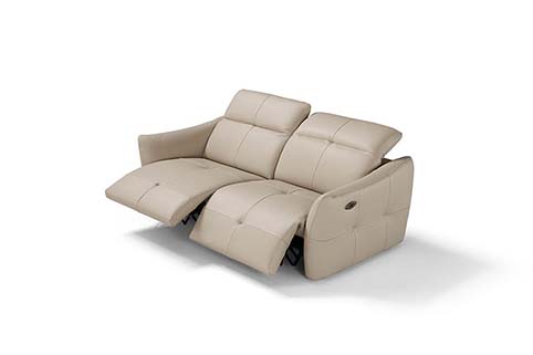 canape cuir design droit double relax
