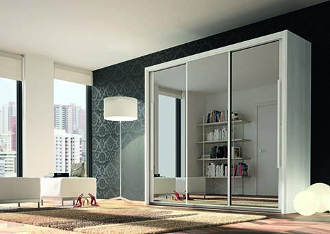 armoire penderie dressing 3 portes coulissantes miroirs blanc cyrus 6