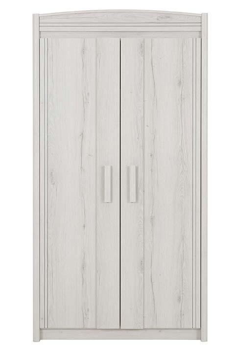 armoire chambre enfant 2 portes rangements penderie bois gris blanc ceruse motana 1