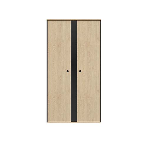armoire chambre enfant adolescent rangements penderie tringle noire bois clair duplex 1