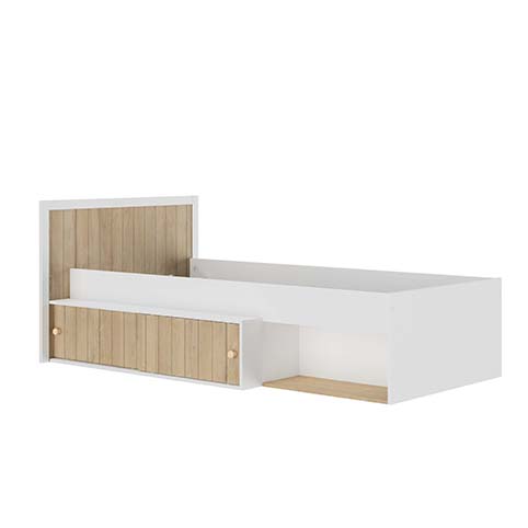 lit 1 place enfant rangement blanc bois charlie 1
