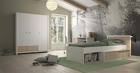 lit 1 place enfant rangement blanc bois charlie 3