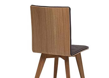 Chaise Design Salle a Manger Anthracite Dos