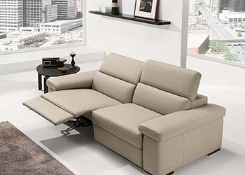 Canape Droit Relaxation Beige 2 Places 2