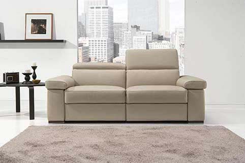 Canape Droit Relaxation Beige 2 Places 4
