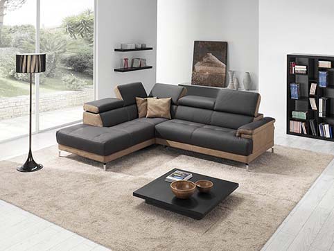 Salon Angle Design Fibre Brun