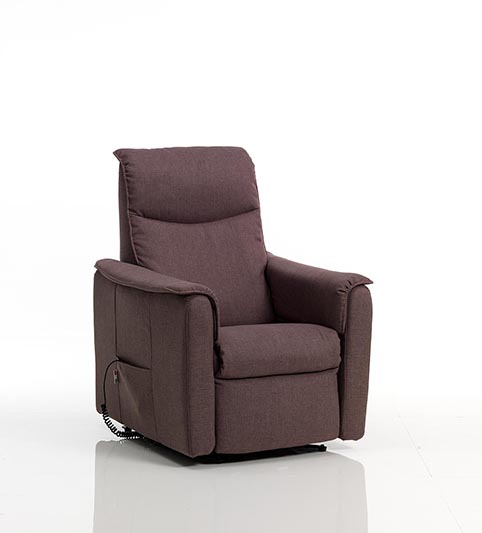 fauteuil relax lift tissu brun design qualite