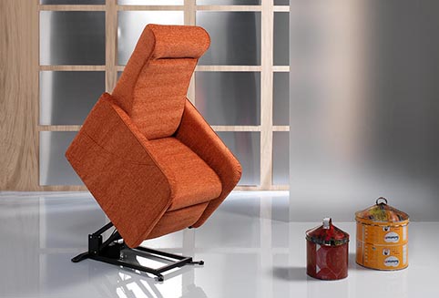 fauteuil relax lift tissu orange design qualite 2