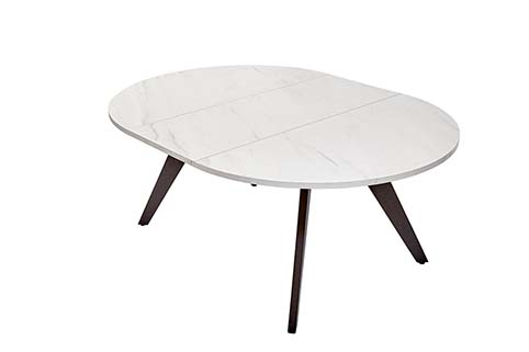 table ovale salle a manger contemporaine blanche