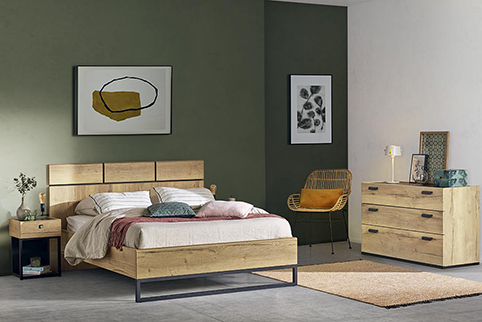 chambre a coucher design bois commode