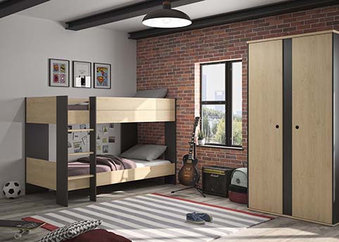 vue ensemble chambre a coucher enfants adolescents urbain duplex 6