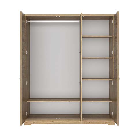 armoire dressing penderie miroir bois thelma 2