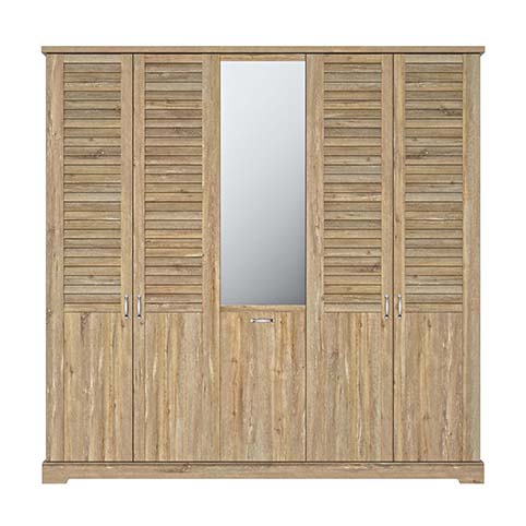 armoire dressing rangements penderie miroir bois thelma 1