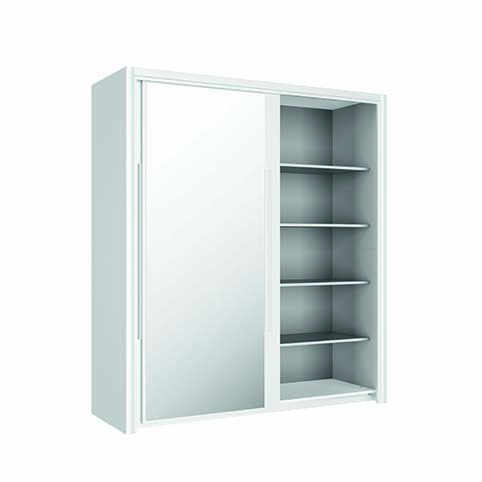 armoire penderie 2 portes coulissantes miroir rangements penderie blanc cyrus 4