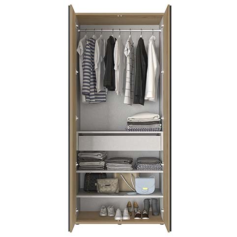 armoire penderie 2 portes miroir enzo 3