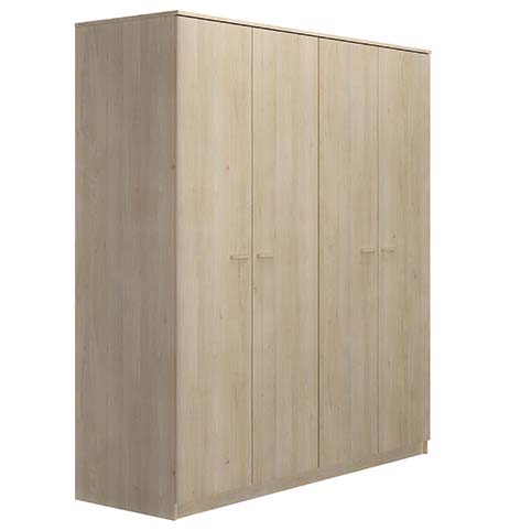 armoire penderie 4 portes dressing bois tulle chene 2