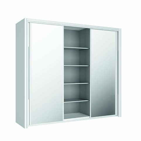 armoire penderie dressing 3 portes coulissantes miroirs blanc cyrus 5