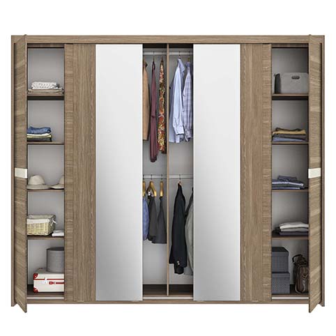 armoire penderie dressing miroirs portes coulissantes bois lisbonne 2