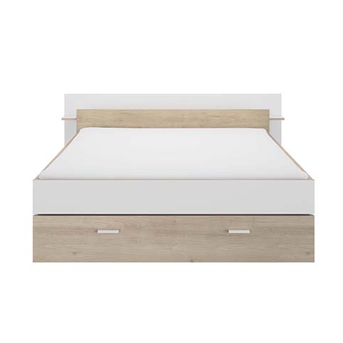 lit 2 places blanc chene clair coffres rangements fonction 5