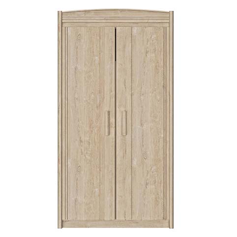 armoire 2 portes rangements penderie tringle bois clair montana 2