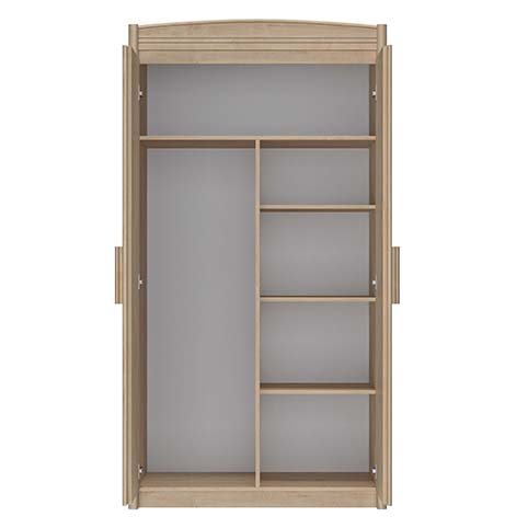 armoire 2 portes rangements penderie tringle bois clair montana 3