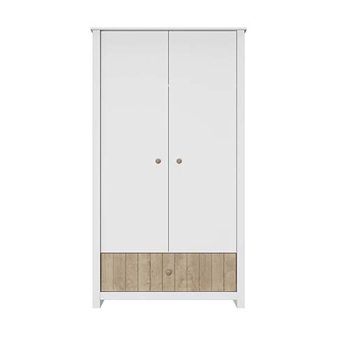 armoire chambre enfant rangements penderie 2 portes tiroir blanc bois charlie 1