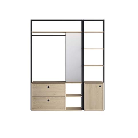 armoire ouverte penderie rangements chambre enfant adolescent urbain duplex 1