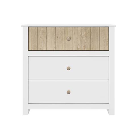 commode chambre enfant 3 tiroirs blanc bois charlie 1