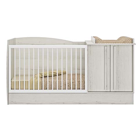 lit bebe barreaux rangements table a langer bois blanc montana 1