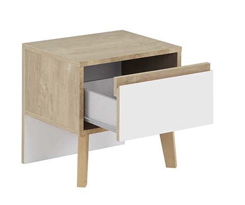 table chevet nuit chambre tiroir blanc bois clair larvik 3