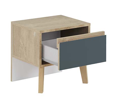 table chevet nuit tiroir bleu gris bois larvik 3