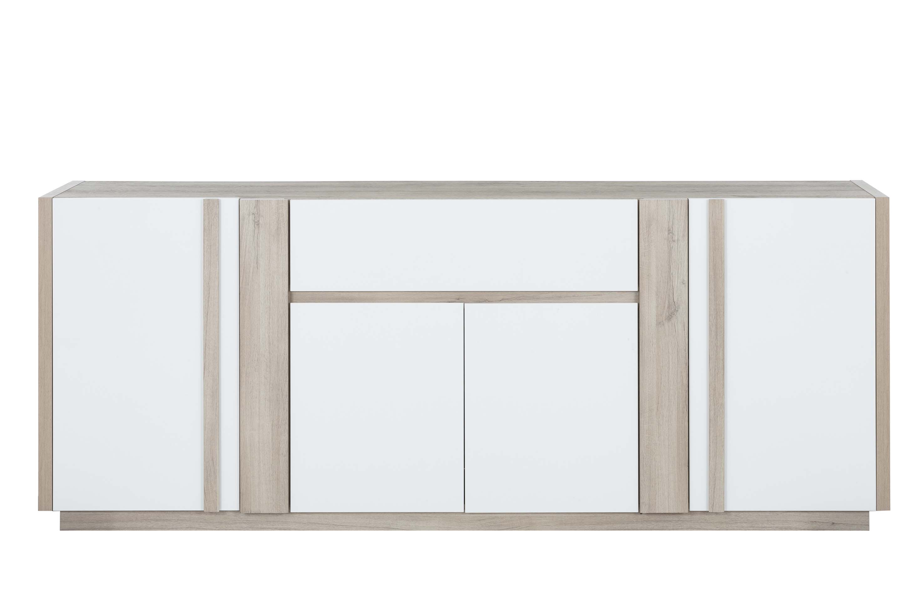 commode rangement placards tiroirs bois clair blanc aston 1