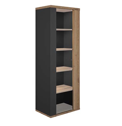 colonne rangement vitree vitre bois noir otello 2