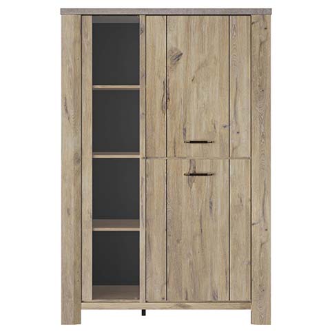 combinaison rangement niche salon bois fonce basalte 1