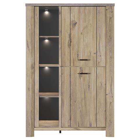 combinaison rangement niche salon bois fonce basalte 2