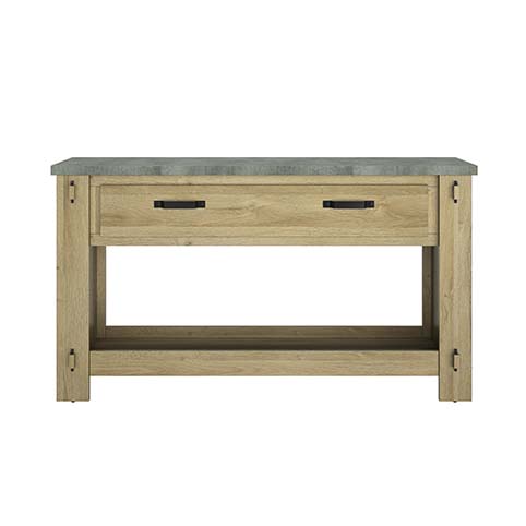 console tiroir bois gris broceliande 1