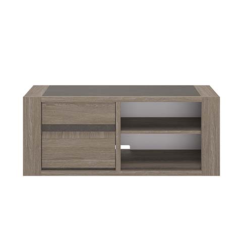 meuble bas buffet tele rangement bois fonce marceau 1