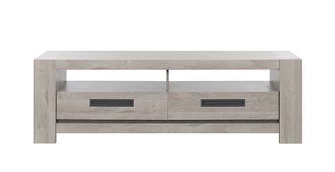 meuble bas tele table basse rangements tiroirs bois gris boston 1