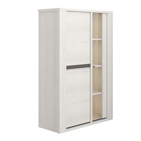 meuble hait rangements niches portes bois blanc ceruse marceau 3