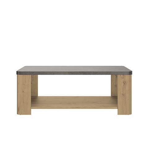 table basse bois effet beton salon oxyde 1
