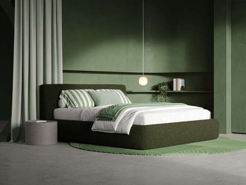 italy bedframe green perspective